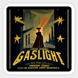 Film poster for a film called Gaslight. Sticker